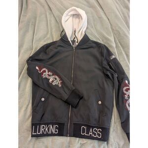 Lurking Class Black Lightweight Jacket with Dragon Design